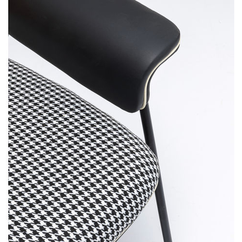 Sillón asiento pata de gallo metálico