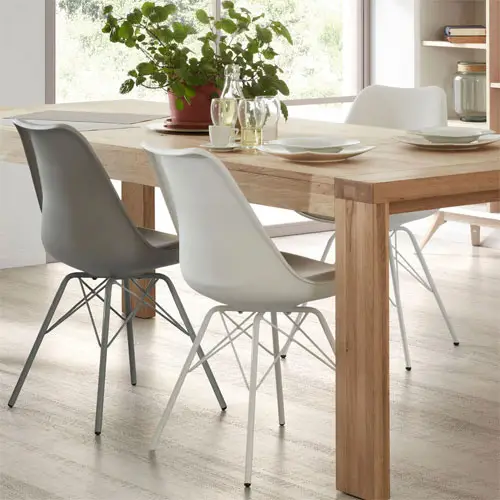Silla metal moderna Ralf gris