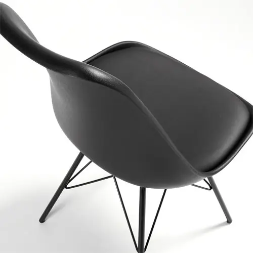 Silla metal negra moderna Ralf