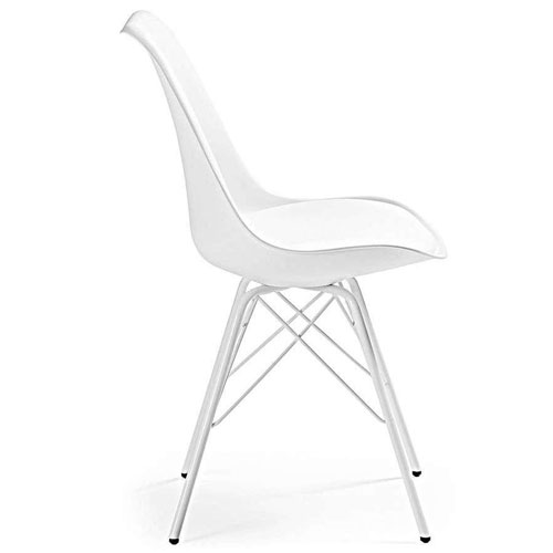 Silla metal blanca moderna Ralf