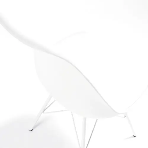 Silla metal blanca moderna Ralf
