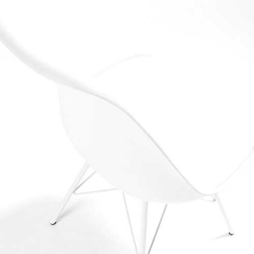Silla metal blanca moderna Ralf