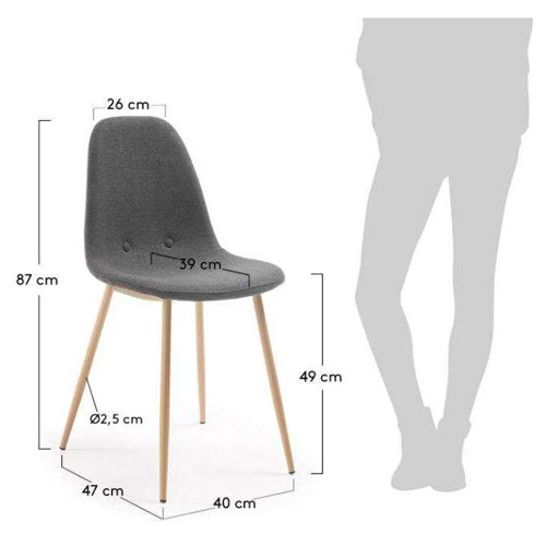 Silla nórdica gris oscuro Syli