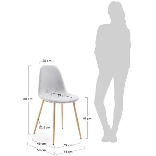 Silla nórdica gris claro Syli