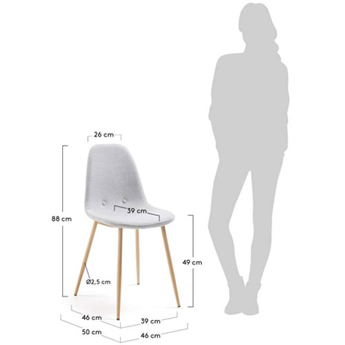 Silla nórdica gris claro Syli