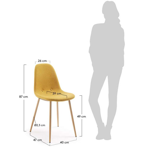 Silla nórdica mostaza Syli