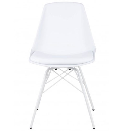 Silla nordica blanca Natia