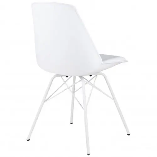 Silla nordica blanca Natia