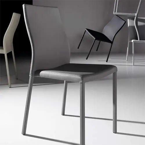 Silla tapizada gris moderna Ura