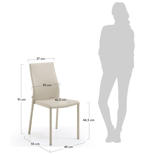 silla tapizada moderna perla Ura