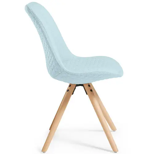 Silla tapizada haya nórdico azul claro Ralf