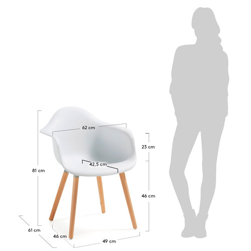 Sillón natural blanco nórdico Nanke