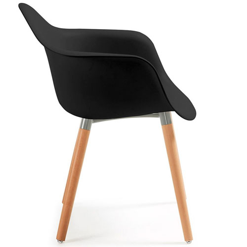 Sillón natural negro nórdico Nanke