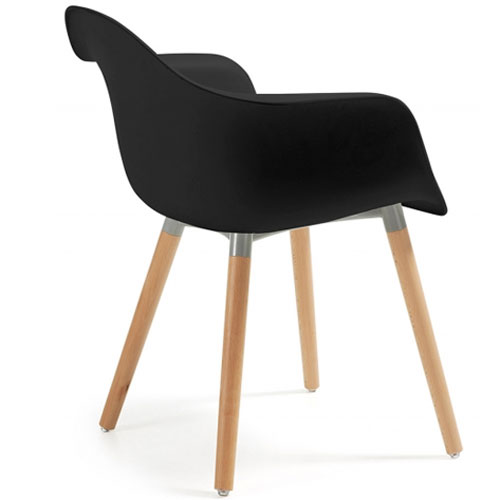 Sillón natural negro nórdico Nanke