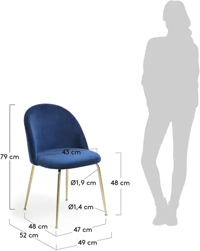 Silla azul oscuro moderna Teremys