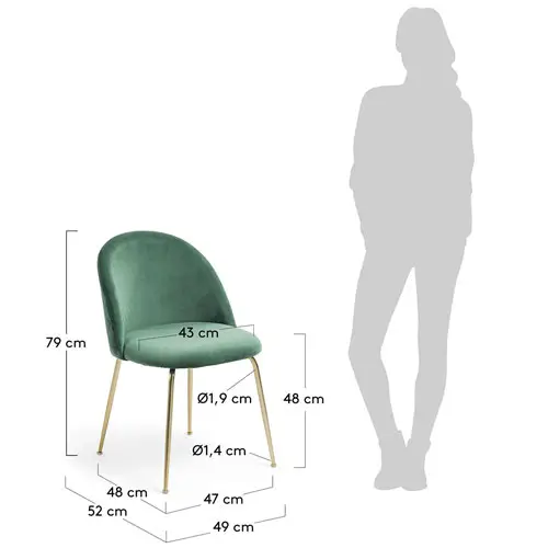 Silla verde oscuro moderna Teremys