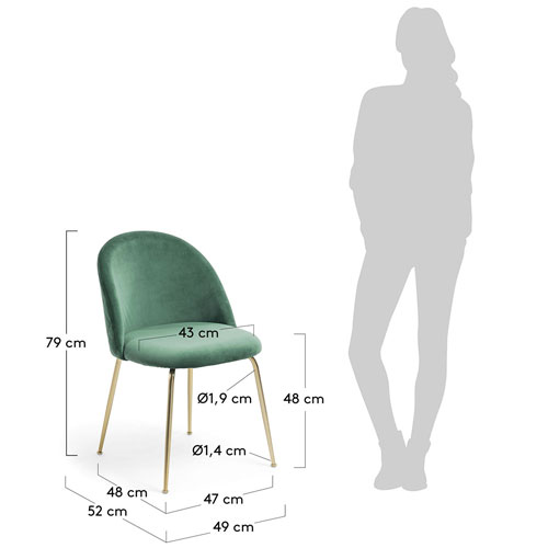 Silla verde oscuro moderna Teremys