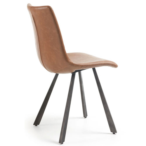Silla marrón óxido vintage Crat