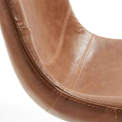 Silla marrón óxido vintage Crat