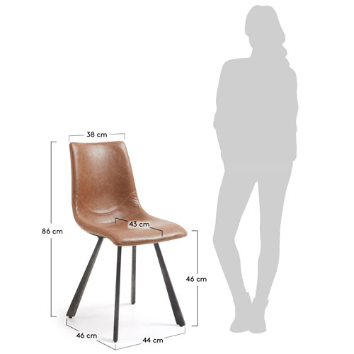 Silla marrón óxido vintage Crat