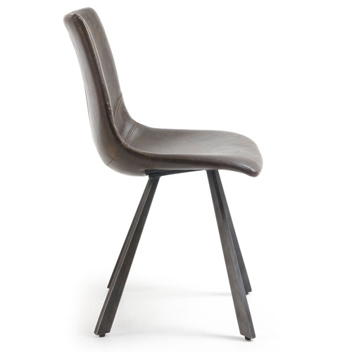 Silla marrón oscuro vintage Crat