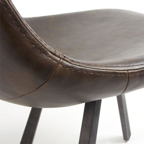 Silla marrón oscuro vintage Crat