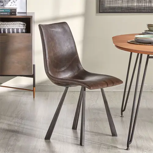 Silla marrón oscuro vintage Crat