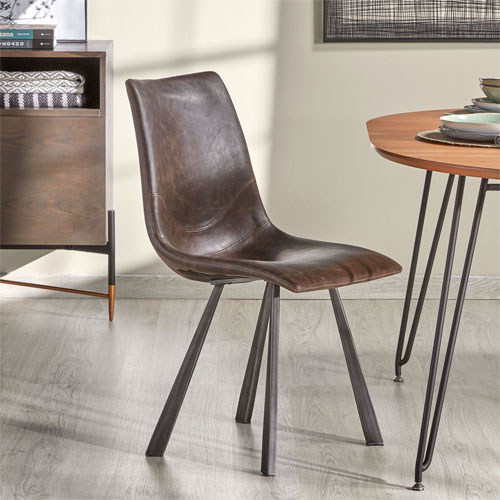 Silla marrón oscuro vintage Crat