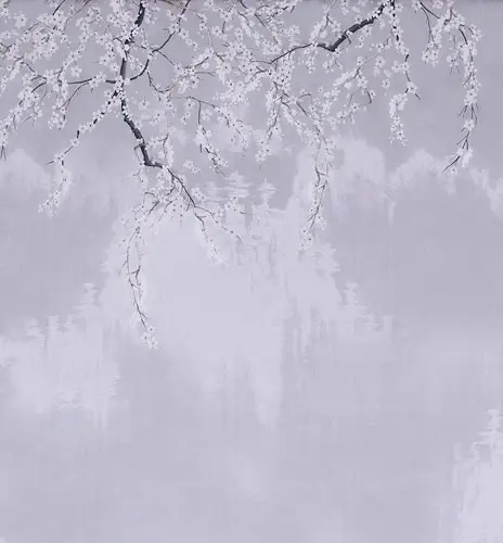 Papel pintado textil lienzo autoadhesivo Floration