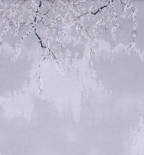 Papel pintado textil lienzo autoadhesivo Floration