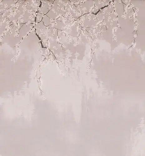 Papel pintado textil lienzo autoadhesivo Floration