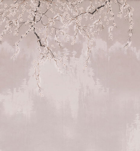 Papel pintado textil lienzo autoadhesivo Floration