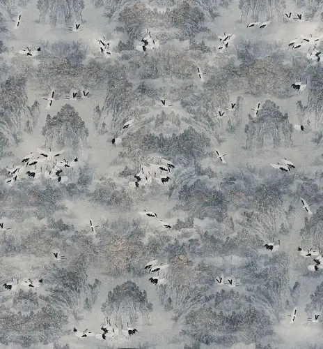 Papel pintado textil lienzo autoadhesivo Hokaido