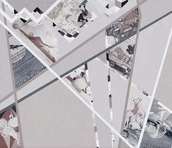 Papel pintado textil lienzo autoadhesivo Affiche