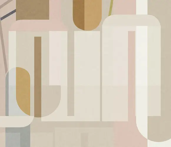 Papel pintado textil lienzo autoadhesivo Bauhaus