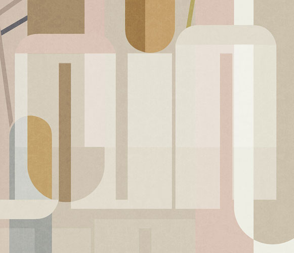 Papel pintado textil lienzo autoadhesivo Bauhaus