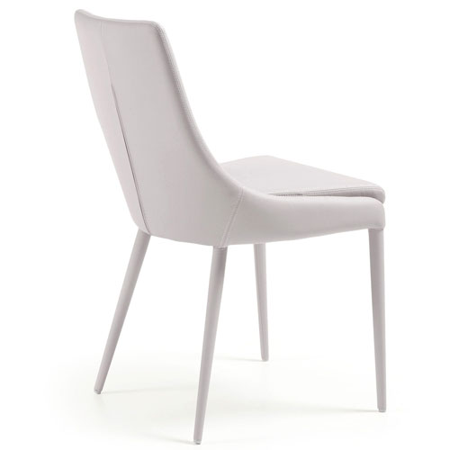 Silla piel sintética beige moderna Tand