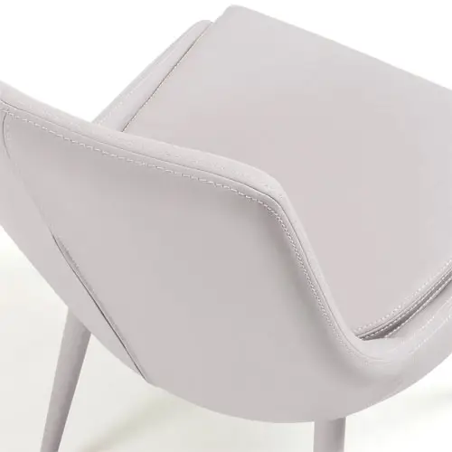 Silla piel sintética beige moderna Tand