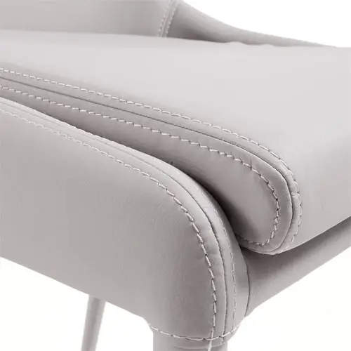 Silla piel sintética beige moderna Tand