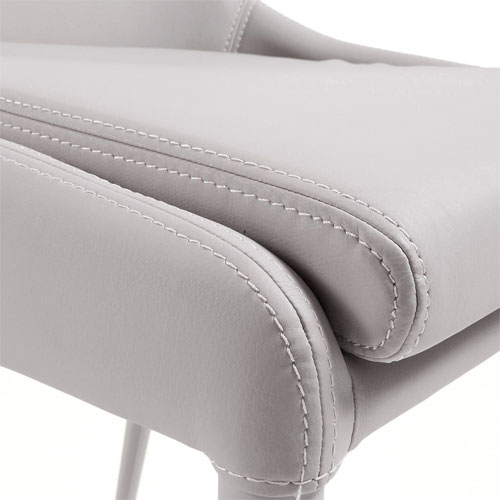 Silla piel sintética beige moderna Tand
