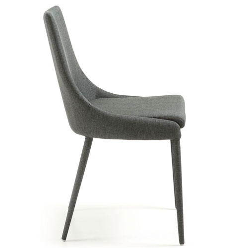 Silla tapizada gris oscuro moderna Tand