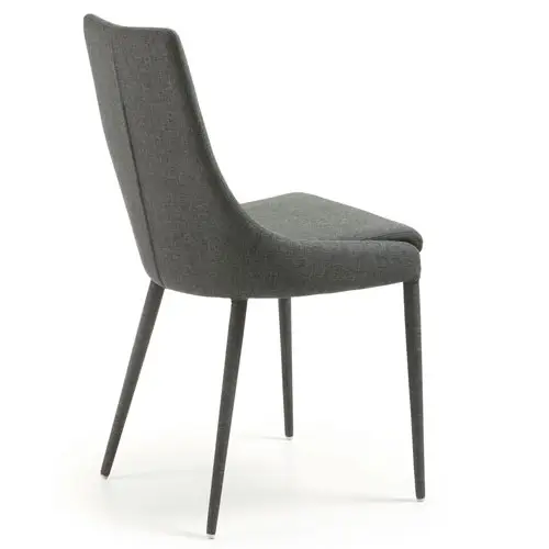 Silla tapizada gris oscuro moderna Tand