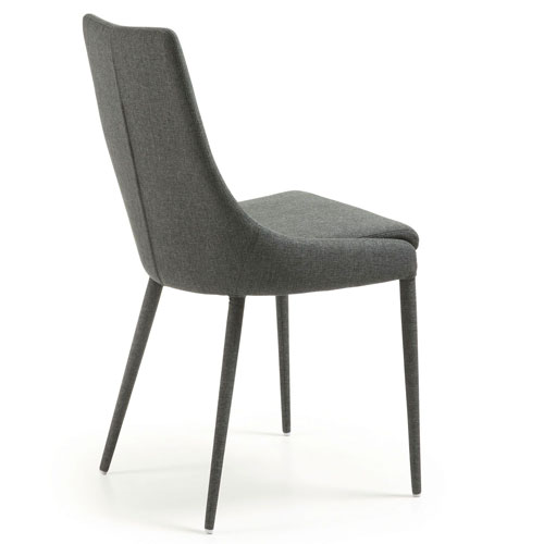 Silla tapizada gris oscuro moderna Tand