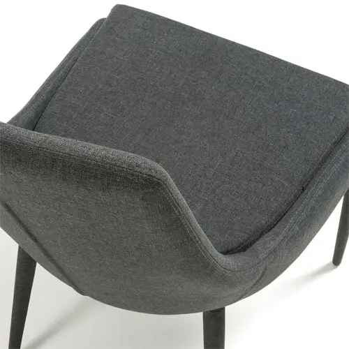 Silla tapizada gris oscuro moderna Tand