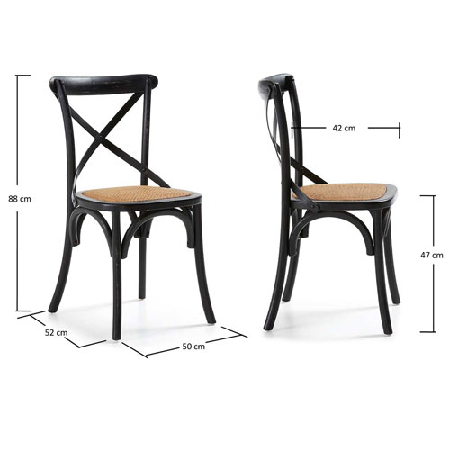 Silla negra vintage Alsie