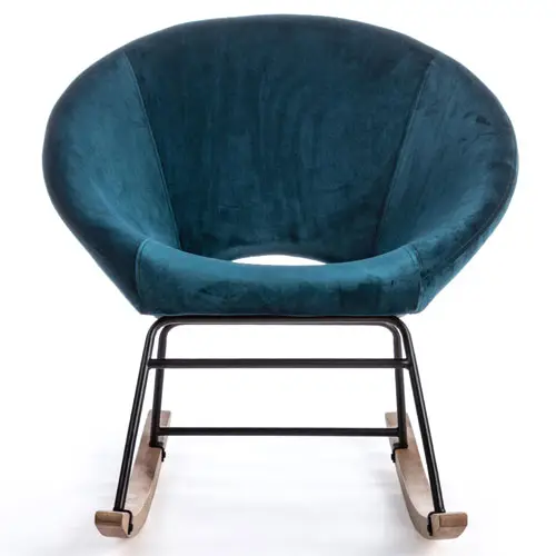 Mecedora nordica gris azul pavo real Annika