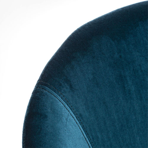 Mecedora nordica gris azul pavo real Annika