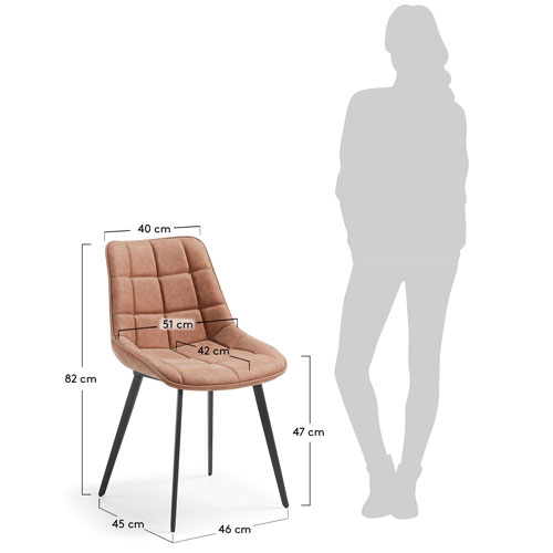 Silla marrón óxido vintage Hada