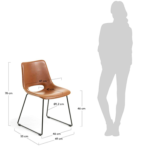 Silla marrón vintage Gyzi