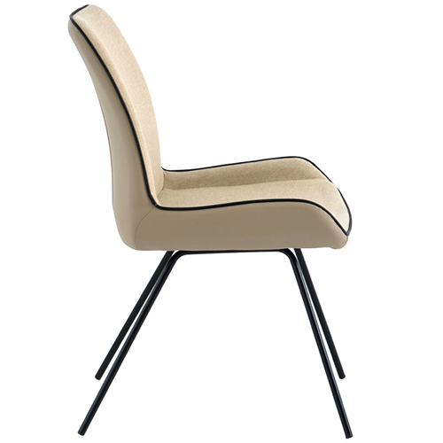 Silla terciopelo beige Norma